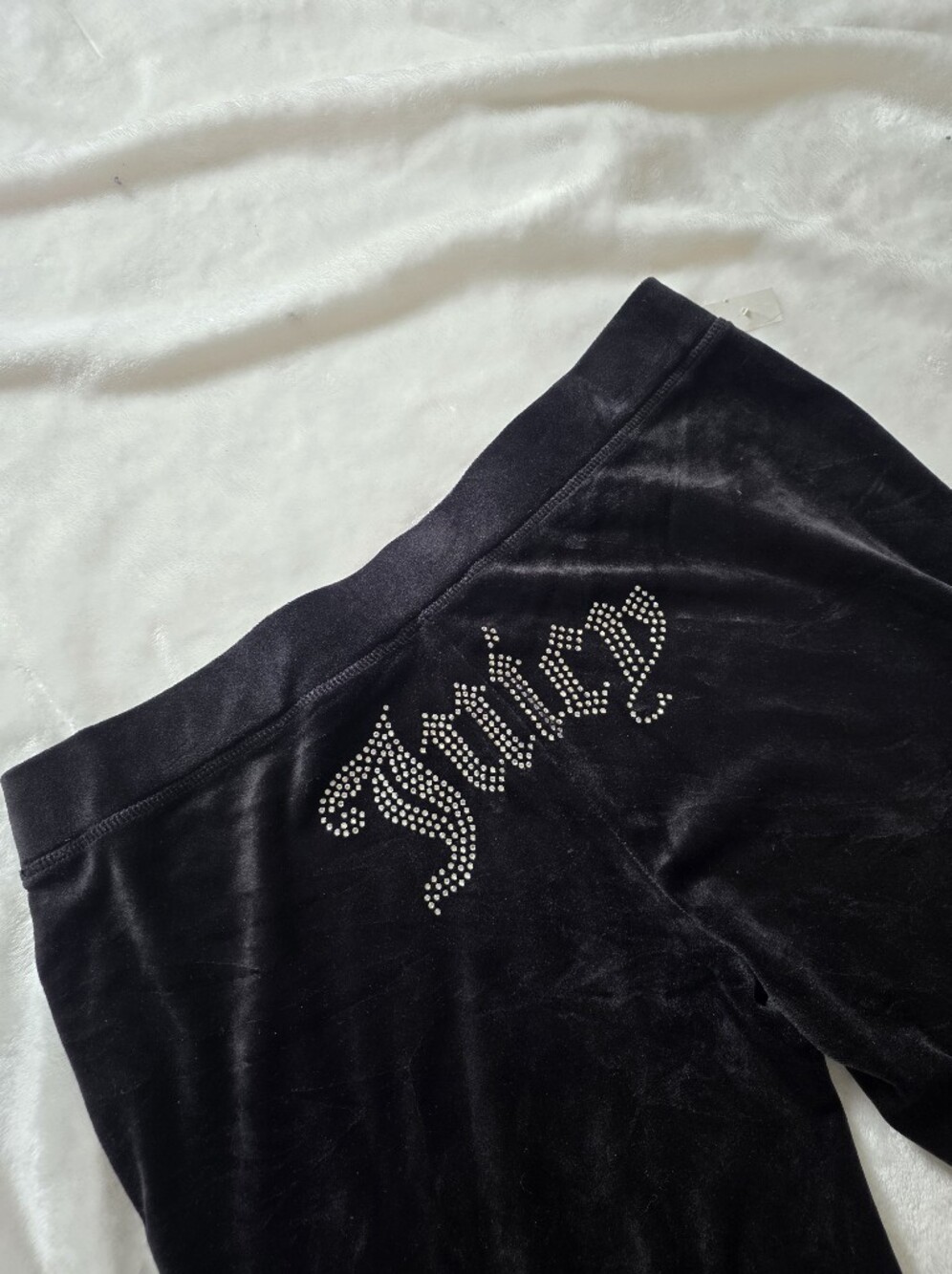 NWT Juicy Couture OG Bling Liquorice Black Velour Tracksuit Set Rhinestone Logo - Picture 12 of 15